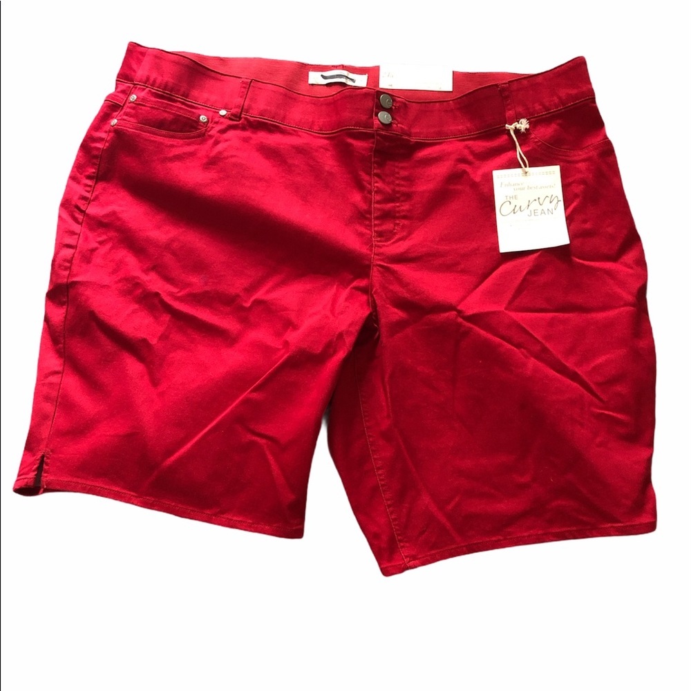 Est 1946 Denim Curvy jeans Red Shorts Sz 24W